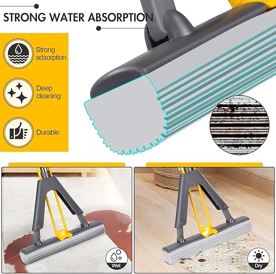 Multi-Purpose Foldable Floor Cleaning Squeeze Mop Wiper